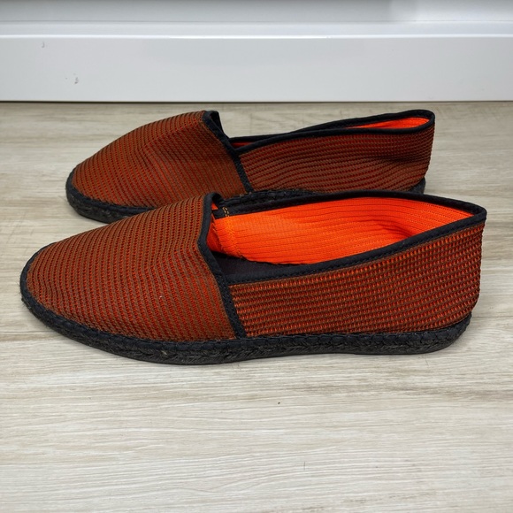 KURT GEIGER ORANGE BLACK SNEAKER ESPADRILLES 44 - Picture 2 of 6